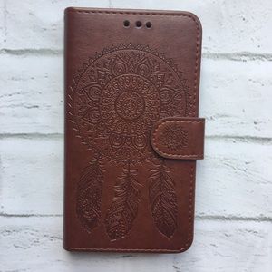 Brown Galaxy Case Clutch. Dream Catcher Design.